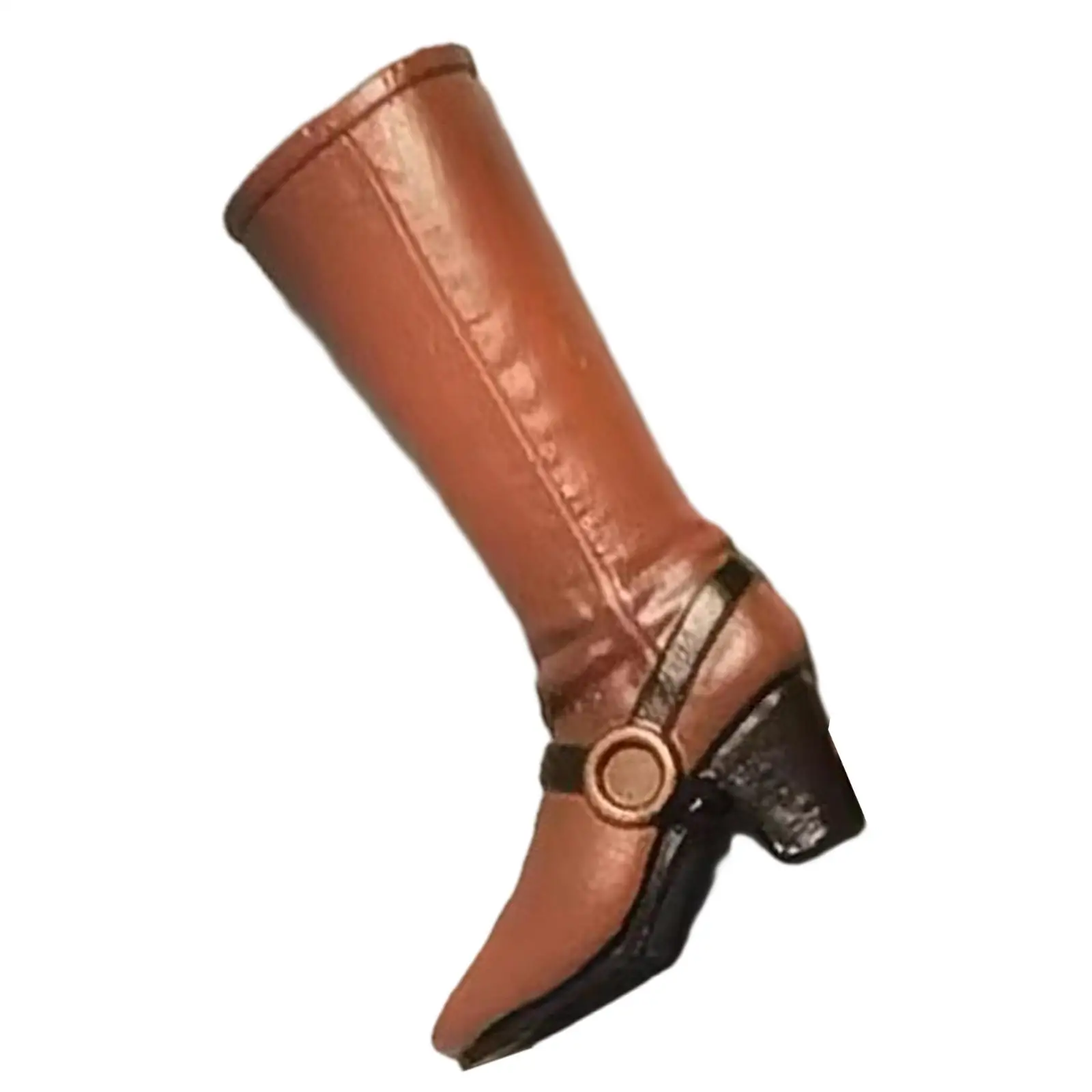 

Женские туфли на высоком каблуке 1/12, кукольные туфли на высоком каблуке для фигурок 6 дюймов, аксессуары для тела, светло-коричневые