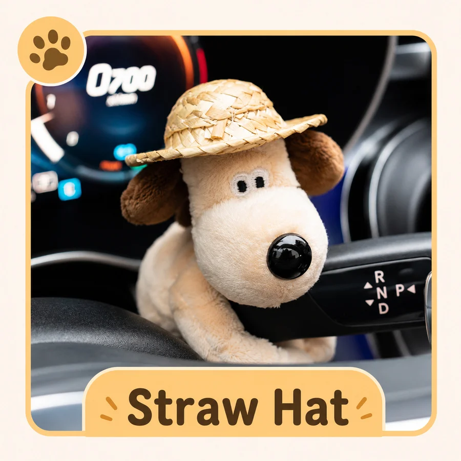 Schattige pluche puppydecoratie, auto-ornament voor ruitenwisserstang, richtingaanwijzer, deurgreep en hangdecoratie voor binnen.