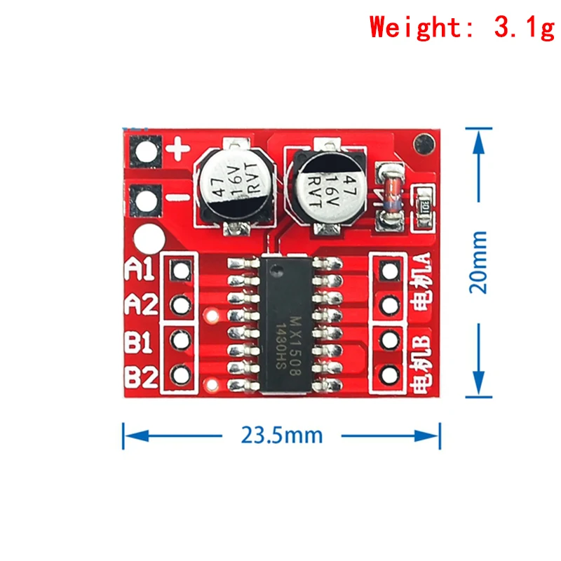 DC Motor Drive Module com Invertendo PWM Speed, Dual H Bridge Stepper Motor, Mini Vitória, L298N