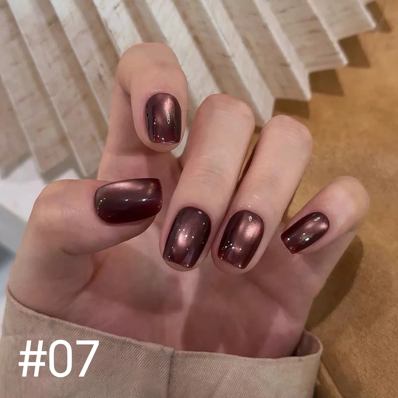 MIANEL 10 مللي 1-10 قطعة عيد الميلاد براون الأظافر السوداء الأظافر تبييض مانشا هوا غرامة مسحوق الزجاج حبة القط العين هلام طلاء الأظافر