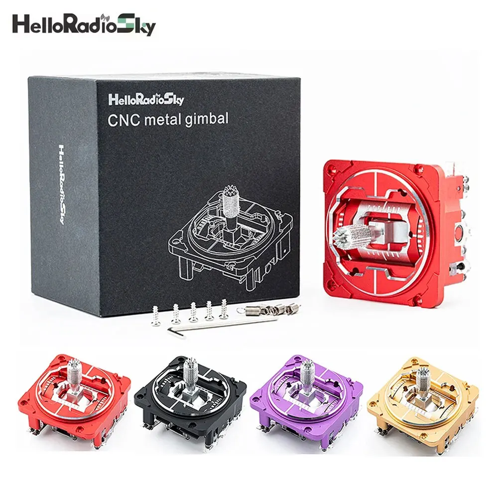 

HelloRadio VG01 Metal Hall CNC Rocker Metal Joystick for V16 V14 Remote Control Compatible T18 T16 TX16 BOXER RC Aircraft Parts