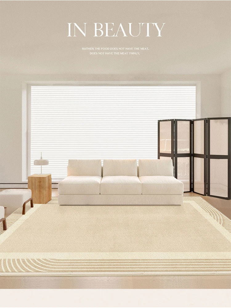 Cream Wind Living Room Carpet Bedside Ins Sofa Coffee Table Floor Mat Modern Bedroom Bedside Carpet Full Nordic Style Rug