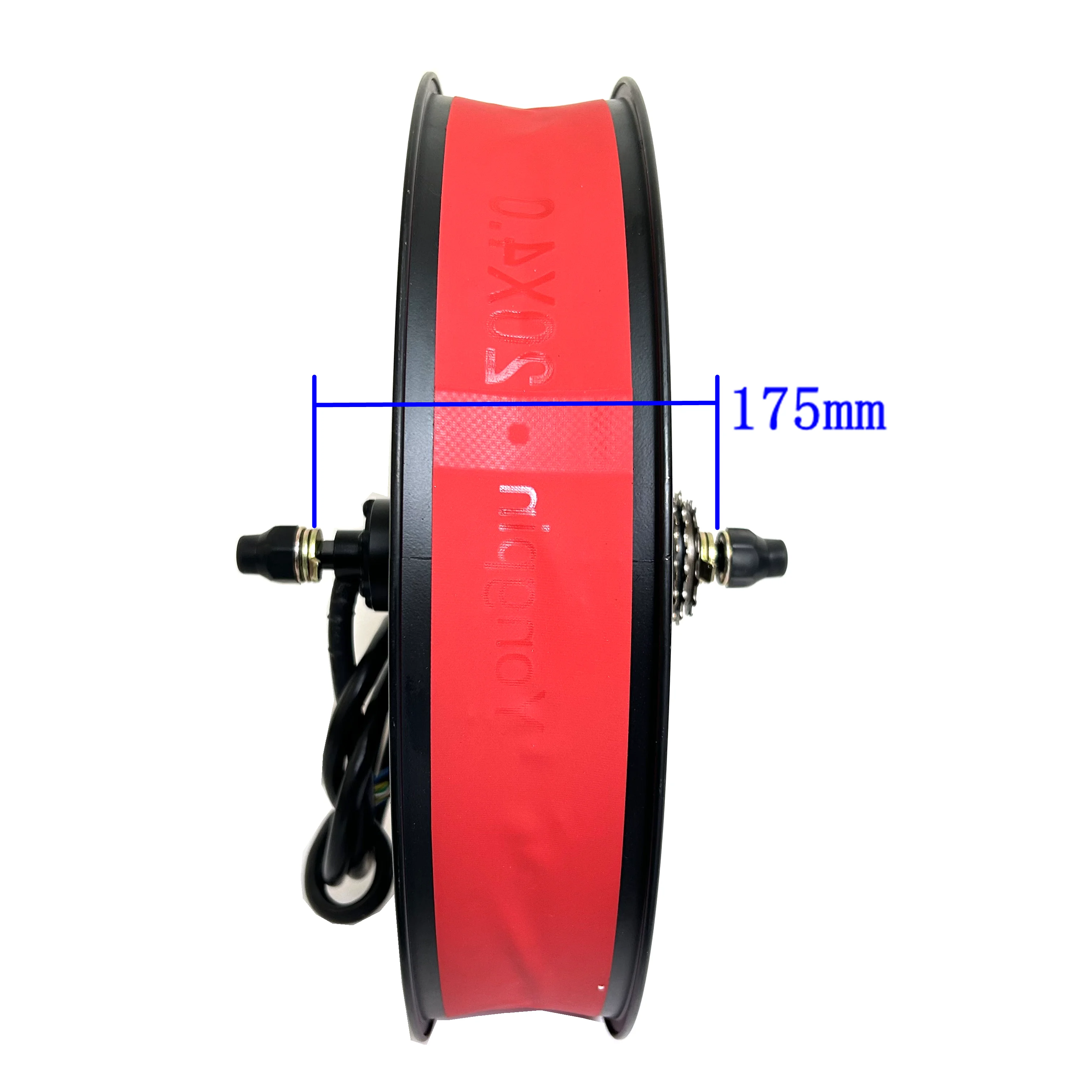72V1100W Hub Motor Kit for Electric Bicycle 20x4.0 inch Rear Drive Fat Bike 175 Dropout with TFT Color Display Conversion Kit