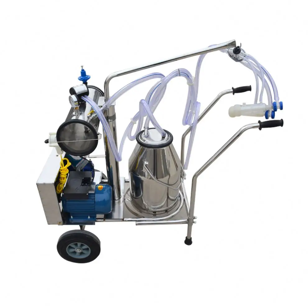 Automatically portable small single bucket manual uht goat sheep cow milker milking machine for dairy farm