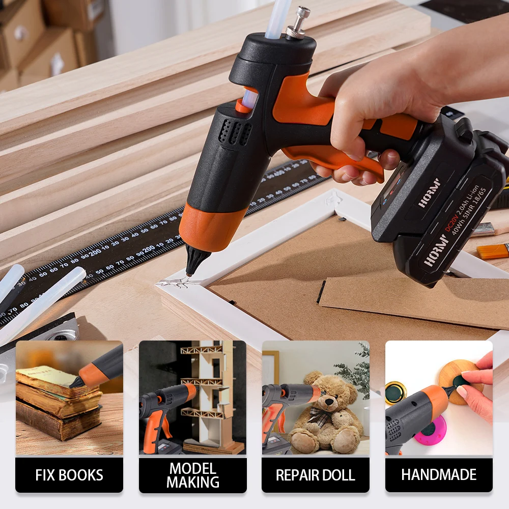 Electric Cordless Hot Melt Glue Gun Rechargeable Air Gun Suitable For 11mm Glue Stick DIY Repair Tool For Makita 18V Battery