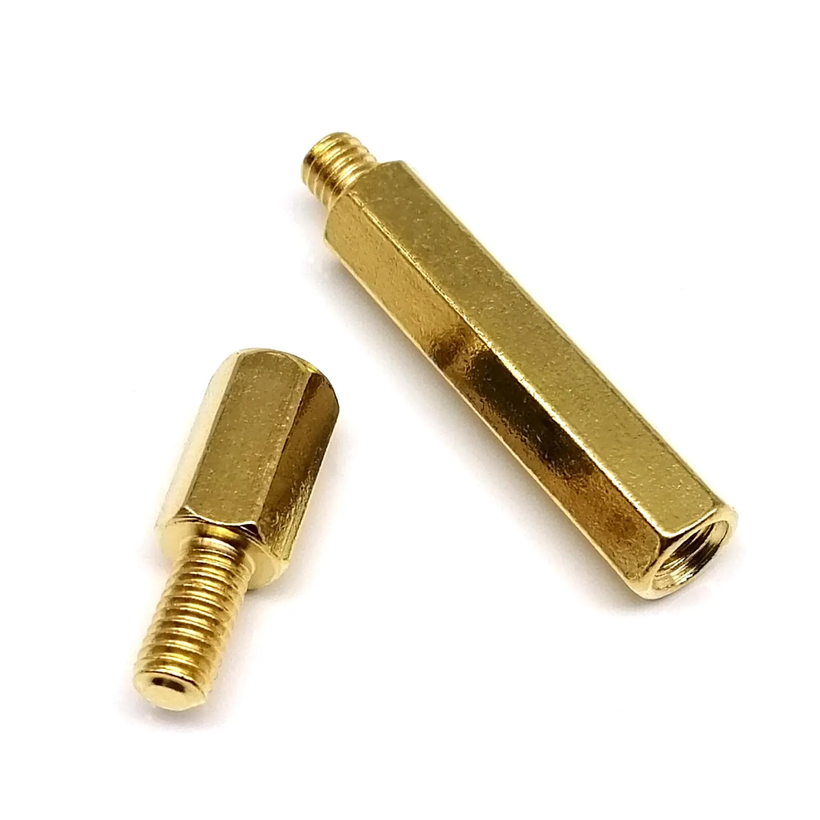 HZYUEGOU Messing-Sechskant-Abstandshalter M2 M2.5 M3 M4 M5 M6 Kupfer-Sechskant-Säule mit Außengewinde für PCB-Motherboard – Detail 4