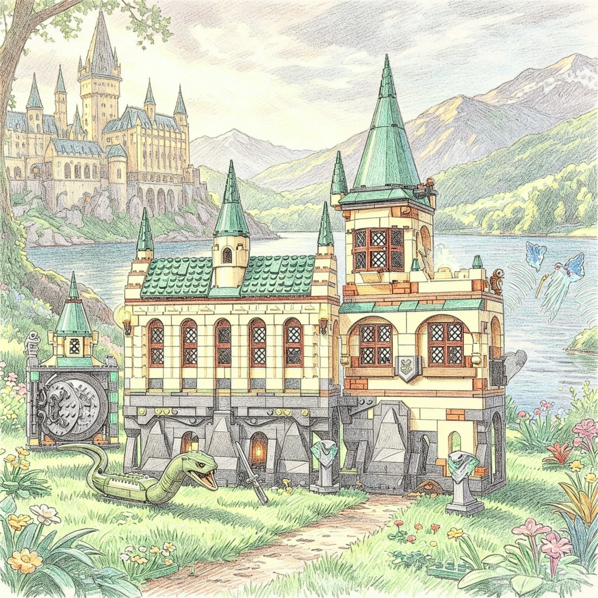 2026 new Harry Hogwarts Castle Magic theme Architecture creative education birthday Christmas toys
