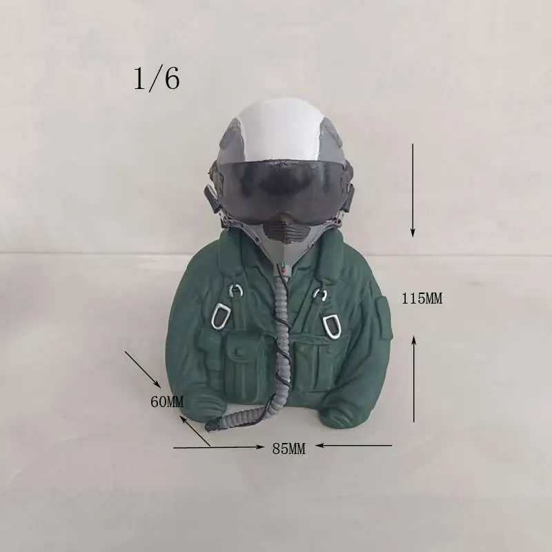 Model aircraft pilot 1/6 Jet pilots with helmet 1/6 Scale RC Airplane Pilot Figure Model