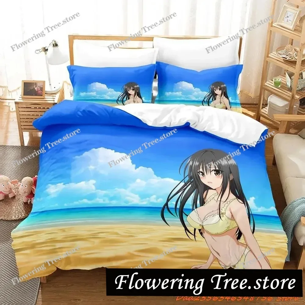 

To Love Ru Bedding Set Single Twin Full Queen King Size Bed Set Adult Kid Bedroom Duvetcover Sets 3D Print Anime Bed Sheet Set