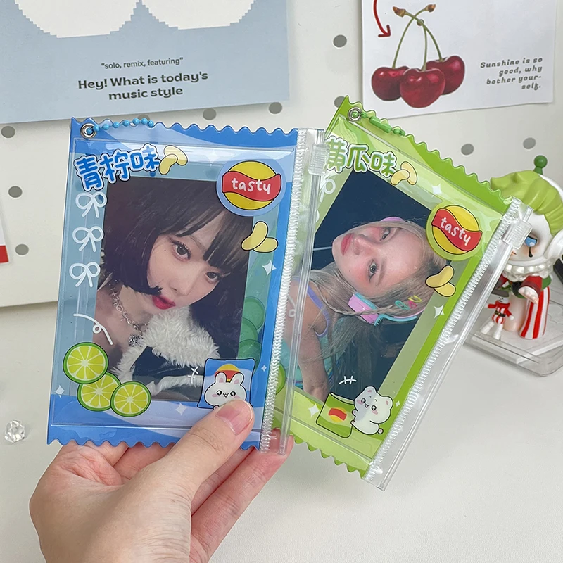 1 шт. 3-дюймовый держатель для карт Kpop, держатель для фотокарт, пленка для карт, защита для игровых карт, аксессуары «сделай сам», милый прозрачный пакет для конфет