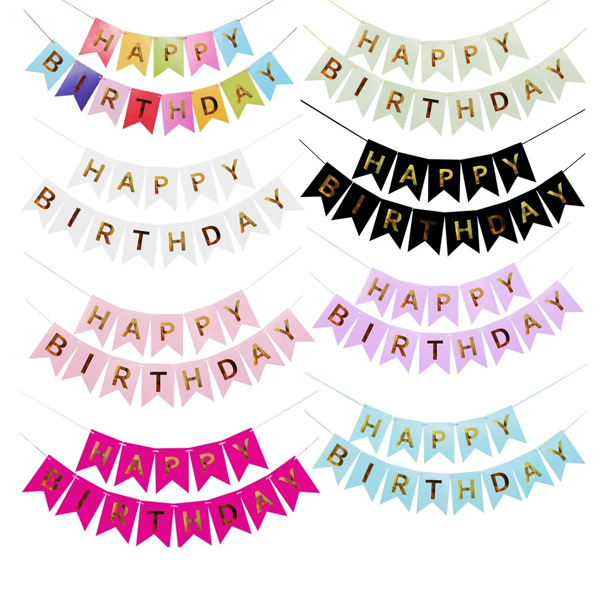 Feliz aniversário quente carimbado rabo de andorinha banner decoração festa suprimentos feliz aniversário fundo decoração