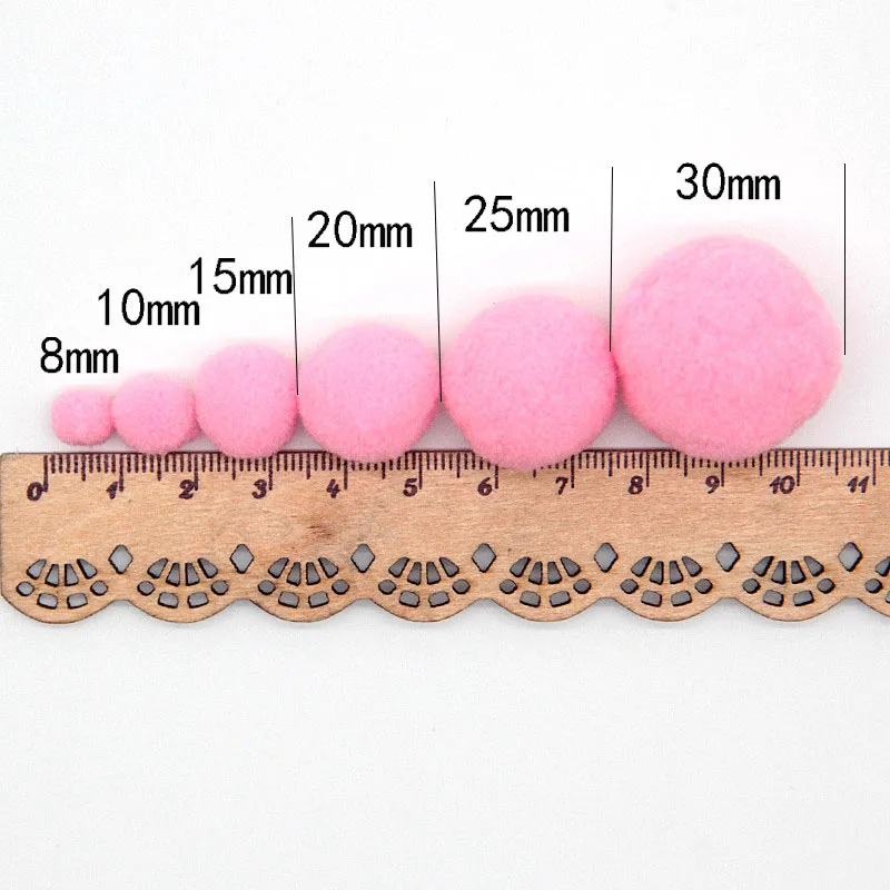 Pompoms Balls 10mm Soft Pompones 1cm Fluffy Plush Crafts DIY Kids Toys Pom Pom Ball Furball Home Decoration Sewing Supplies