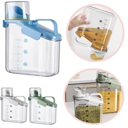 Grain Storage Box Scale Handle Food Bean Sealed Jar Cereals Container Kitchen Large Capacity Grain Dispenser Oatmeal Bottle Home