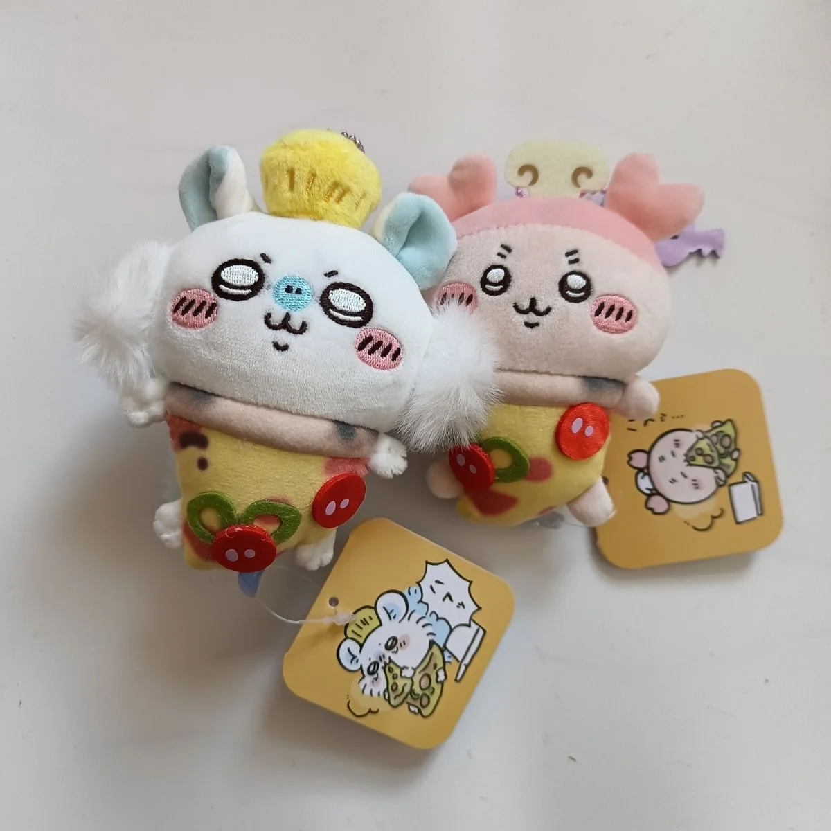 لطيف Chiikawa هالوين البيتزا Momonga ألعاب من نسيج مخملي قلادة لطيف الكرتون Usagi اليقطين القط الأسود سلسلة لعبة هدية عيد ميلاد الفتاة #2