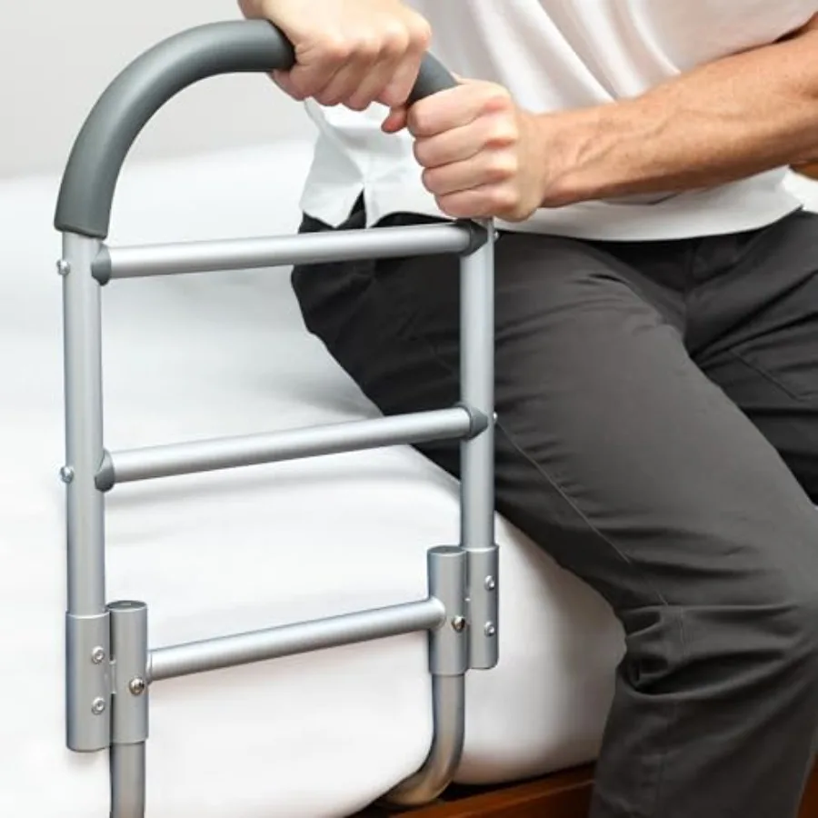

Bed Assist Rail for Seniors with Non-Slip Grab Bar - Easy to Install Bed Rails for Elderly Adults Safety and Post-Surgery - Hel