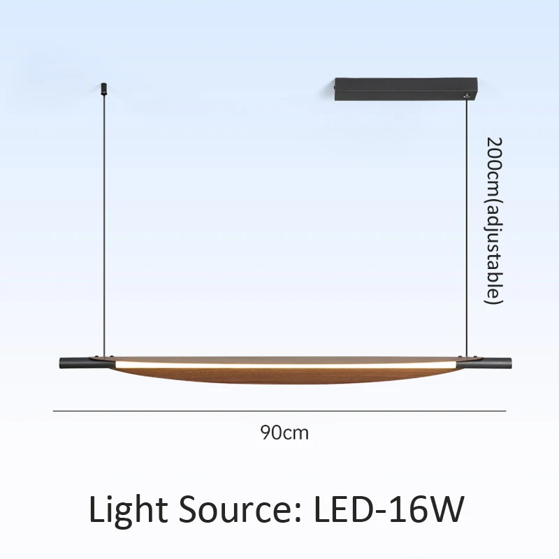 Wabi-Sabi نمط فريد الشكل خشب الجوز الأسود قلادة أضواء لغرفة الطعام غرفة نوم دراسة مكتب المنزل أضواء الثريا
