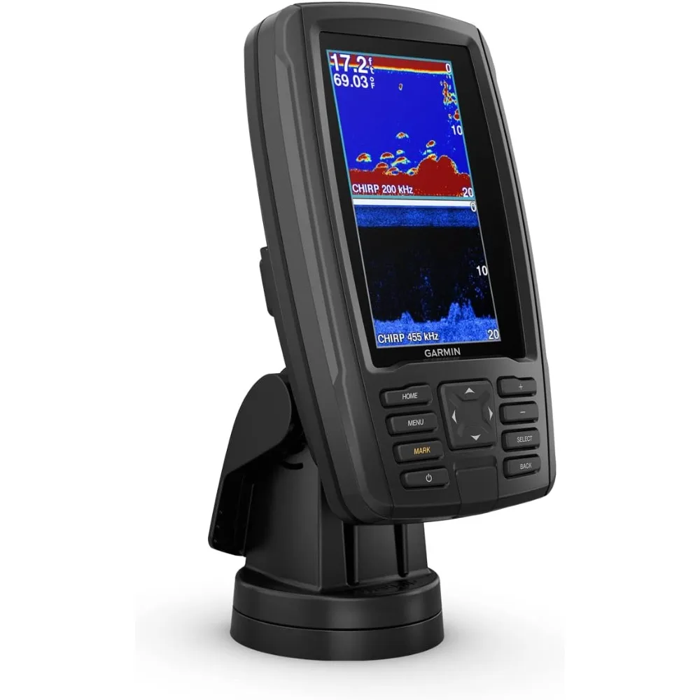 ECHOMAP Plus 43cv, 4.3-inch Sunlight-readable Combo, includes GT20 Transducer, with U.S. Lakevu G3 Maps