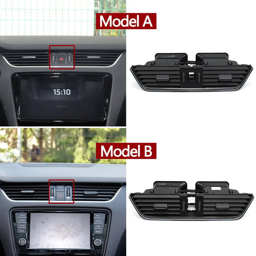 Car Front Central Dashboard Air Conditioning AC Vent Grille Outlet Assembly For Skoda Octavia 2015-2021 5E0820951 5E0820951CZLL