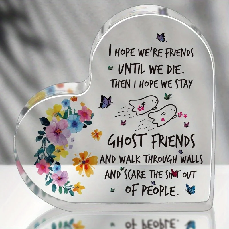 Acrylic Friendship Keepsake with Quotes for Best Friends