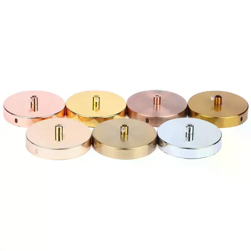 Vintage Round Ceiling Canopy Plate (10cm), Multi-Color Pendant Lamp Base Disc Cover Lighting Accessories