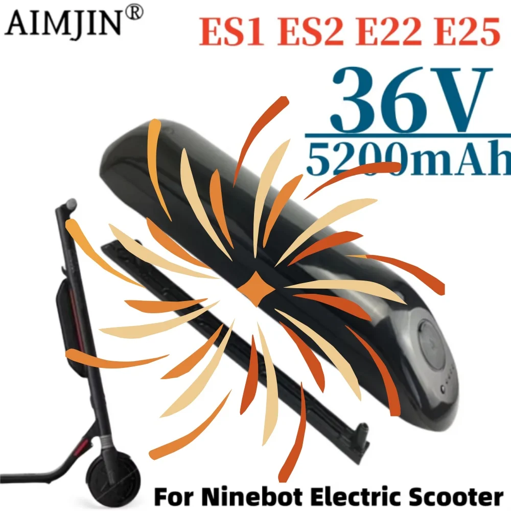 

36V 5000mAh Extra Battery Compatible For Ninebot KickScooter E22E ES1 ES2 ES4 E22 E25 E45 - Scooter Replacement Battery