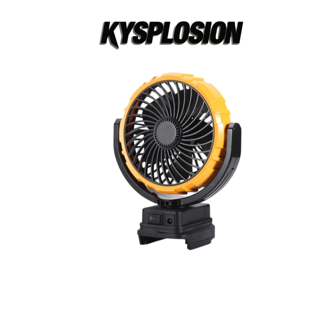 Brushless Cordless 360° Electric Fan USB Type-C Mobile Phone Charger Power Bank for Dewalt 20V Battery Power Tool