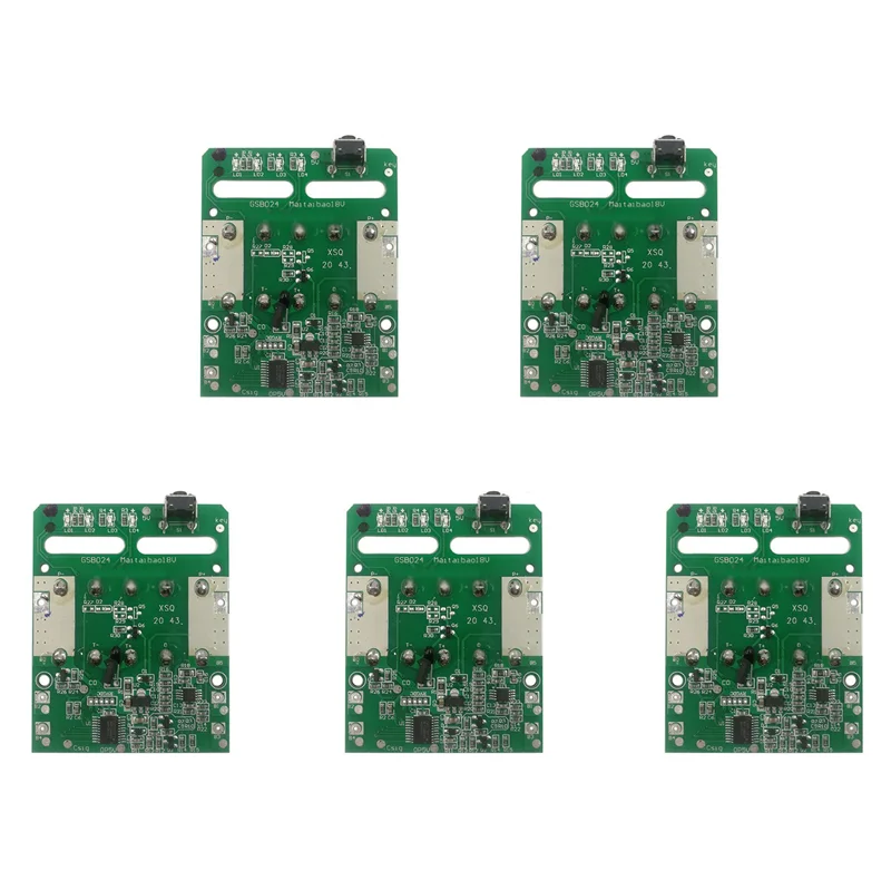 

【Best Selling】5Pcs Li- Battery Charging Protection Circuit Board PCB Board For Metabo 18V Lithium Battery Rack
