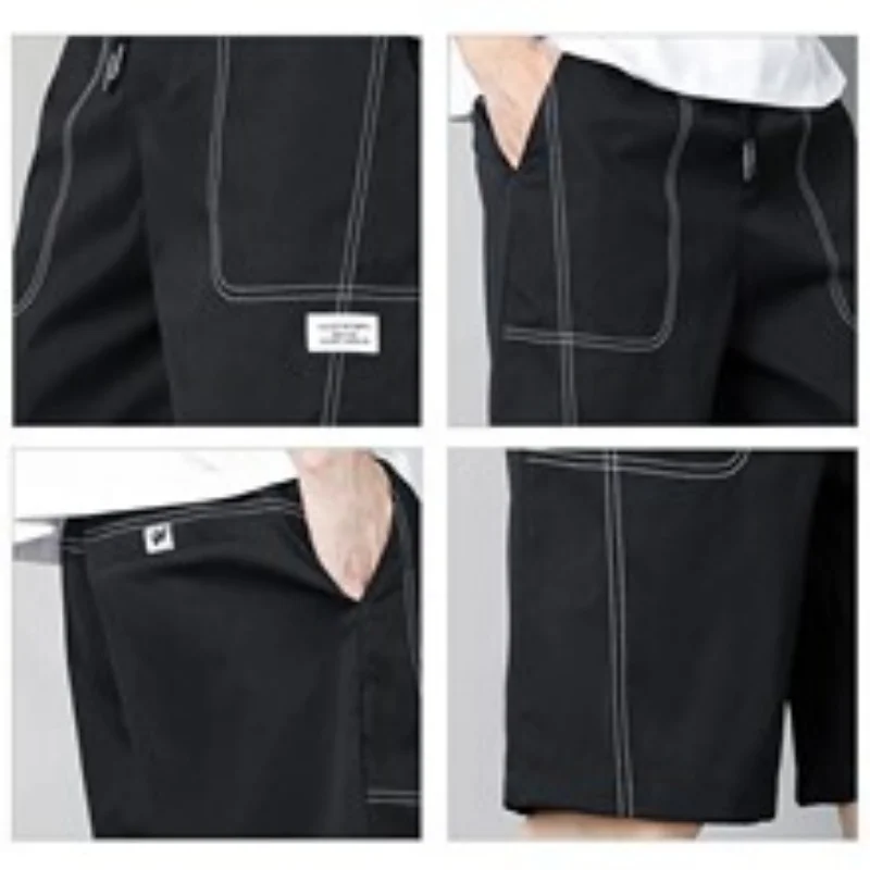 

Summer new men's workwear shorts, loose straight leg shorts, breathable, casual, versatile and trendy five quarter pants