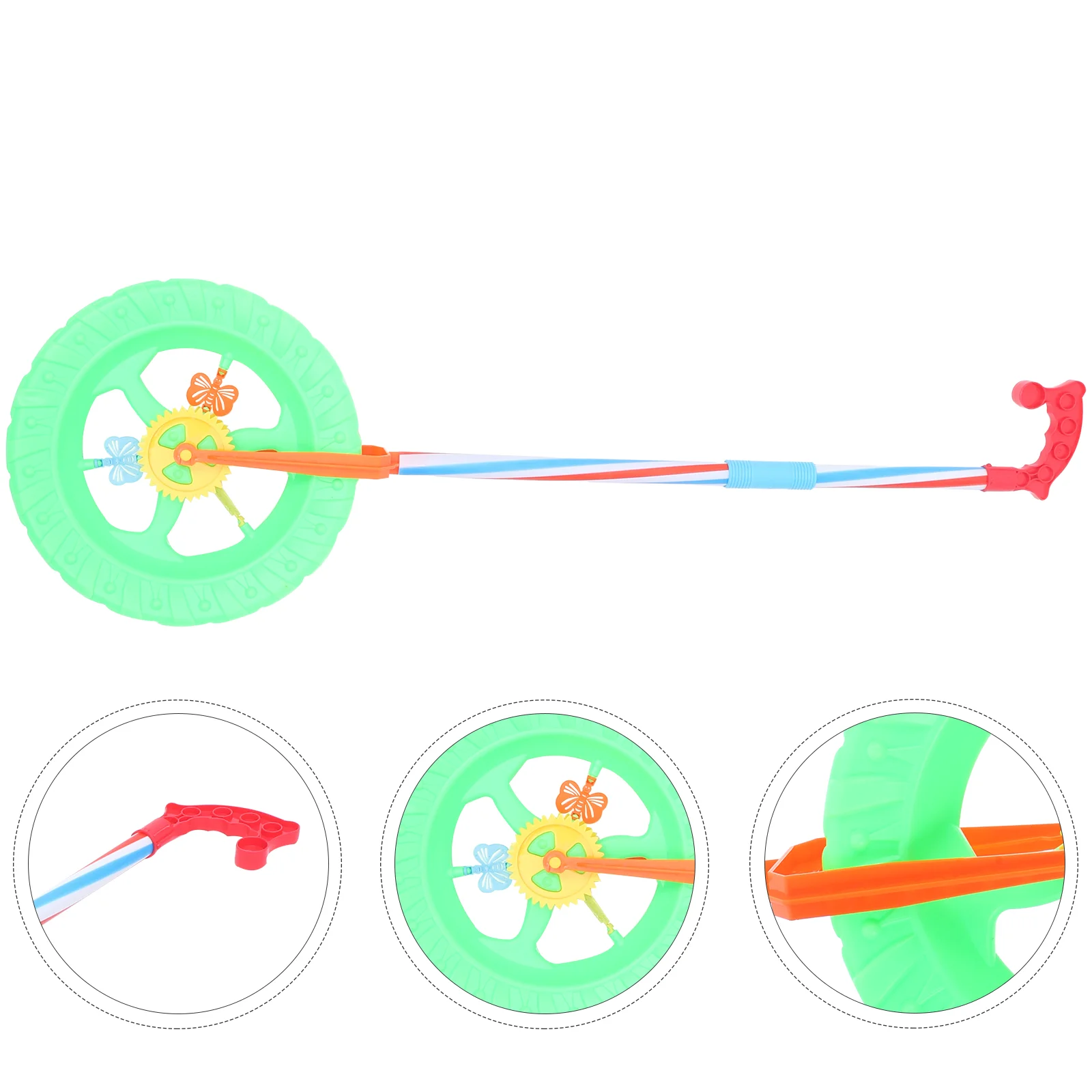 Passeggino per bambini Girello in plastica Spingere e tirare Giocattolo in PVC Avvolgente educativo per bambini