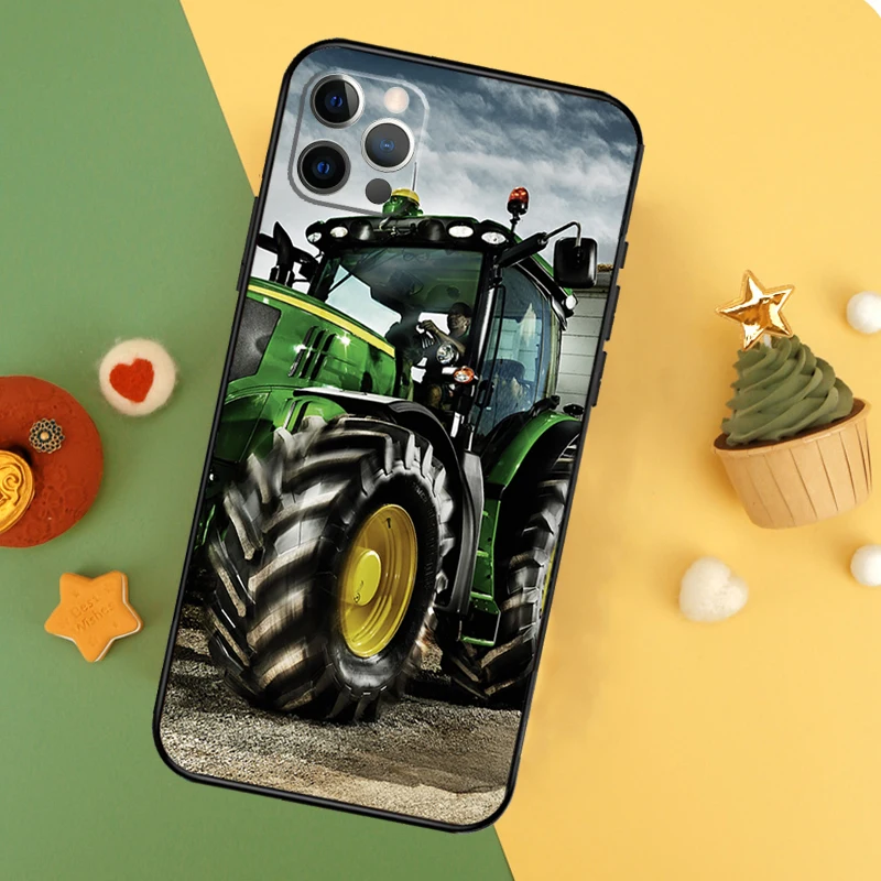 Coque de téléphone pour tracteur de véhicule agricole, coque pour iPhone 14, 16, 15, 12, 11, 13 Pro Max, X, Poly, XS Max, 7, 8 Plus, 12, 13 Mini