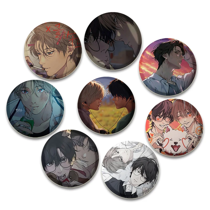 BL Anime Lost in The Cloud Button Pin Cartoon Handmade Brooch Badge Breastpin for Backpack Clothes  Accessory Fans Collect Gift