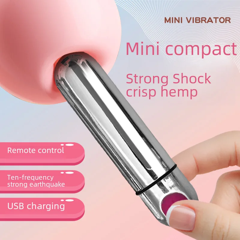 Ten-Frequency Charging Bullet Wireless Remote Control Vibrator Massager Mini Vibrator Strong Shock Women's Masturbation Device