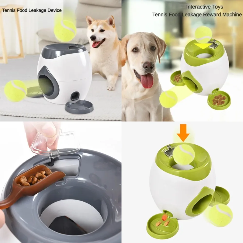 

Automatic Interactive 2 in 1 Tennis Ball Launcher and Throwing Device - Fun Feeder Toy for Pets - Reward Machine for Training