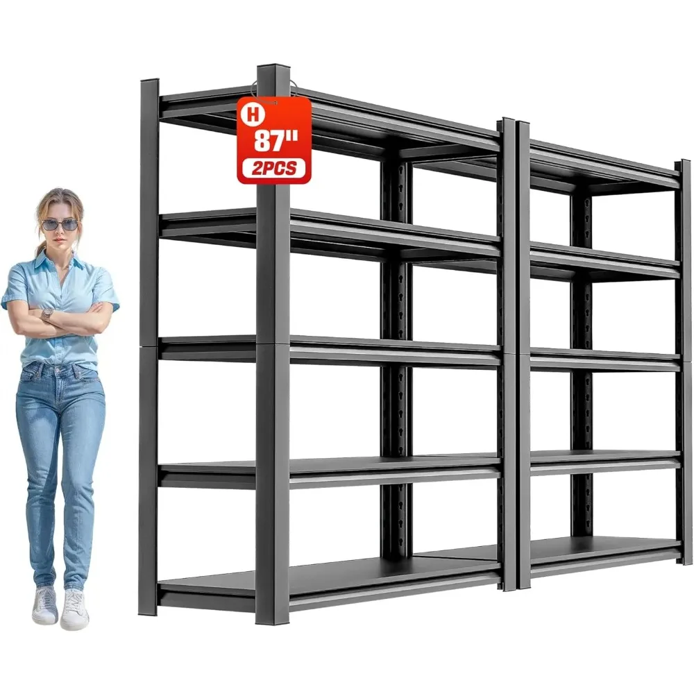 ชั้นวางของโลหะสำหรับงานหนักสำหรับโรงรถ, ชั้นวางของ 5 ชั้น - ชั้นวางของในโรงรถ, ชั้นวางของอุตสาหกรรม