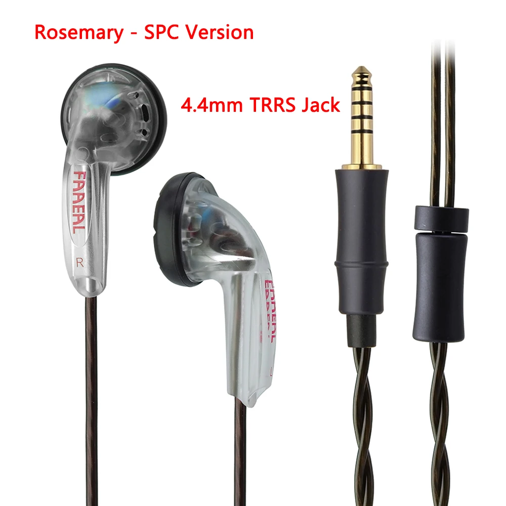 FAAEAL Rozemarijn Platte Kop Oordopjes 3.5mm Standaard/4.4mm 2.5mm TRRS Gebalanceerde Koptelefoon 150ohm HiFi Bass Muziek hoofdtelefoon Headsets