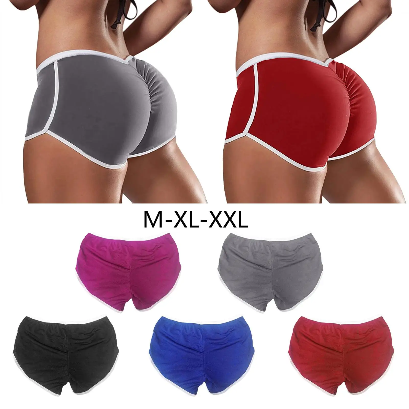 Casual Female Fitness Shorts Bike Shorts Gym Scrunch Design Fitness Pants Exercise Training Beach Short Trousers