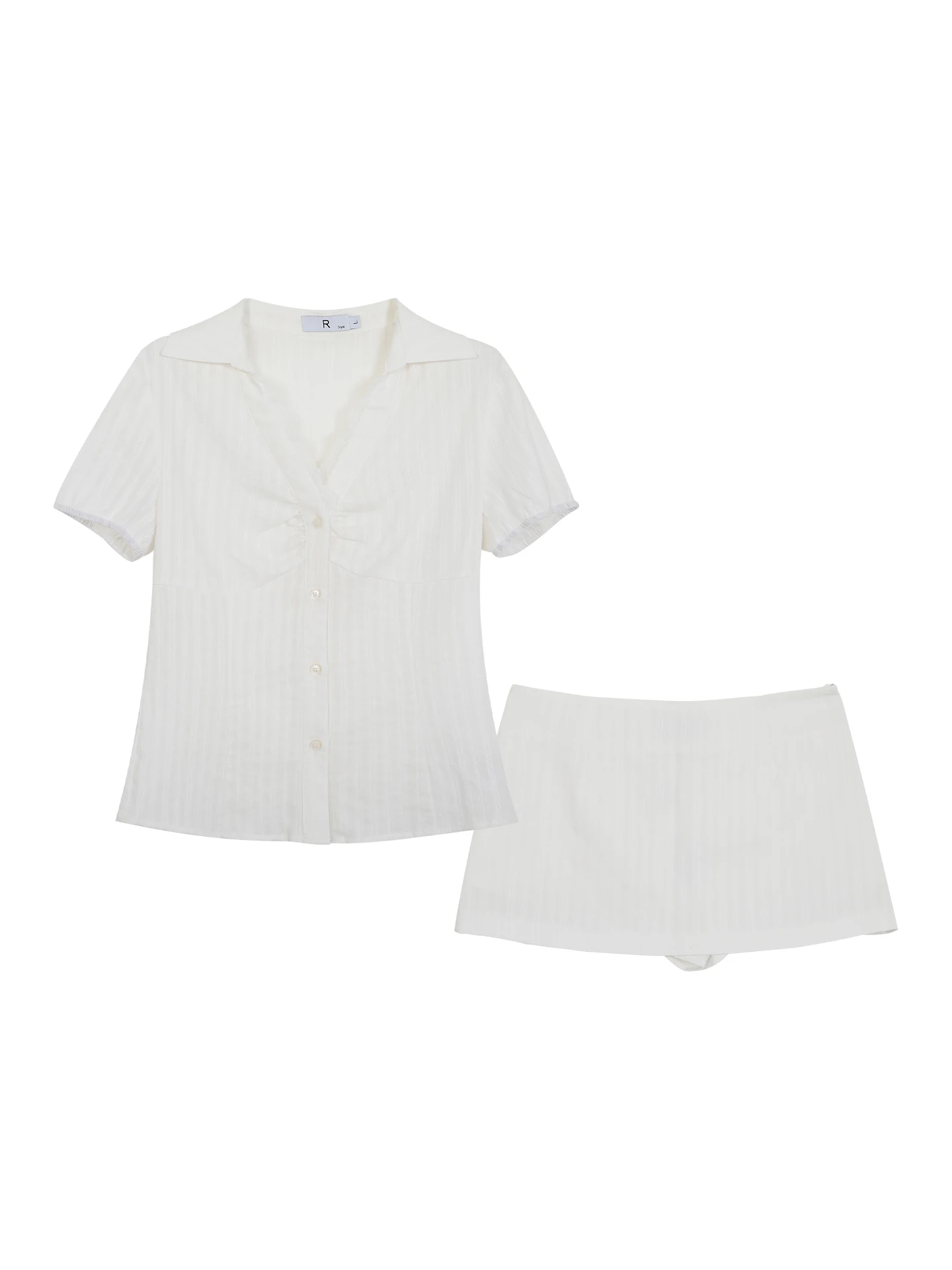 

Женский летний белый топ Slim Fit ort Sve irt Sli Commute Sle, хлопковый дышащий топ с v-образным вырезом на пуговицах Fem Top