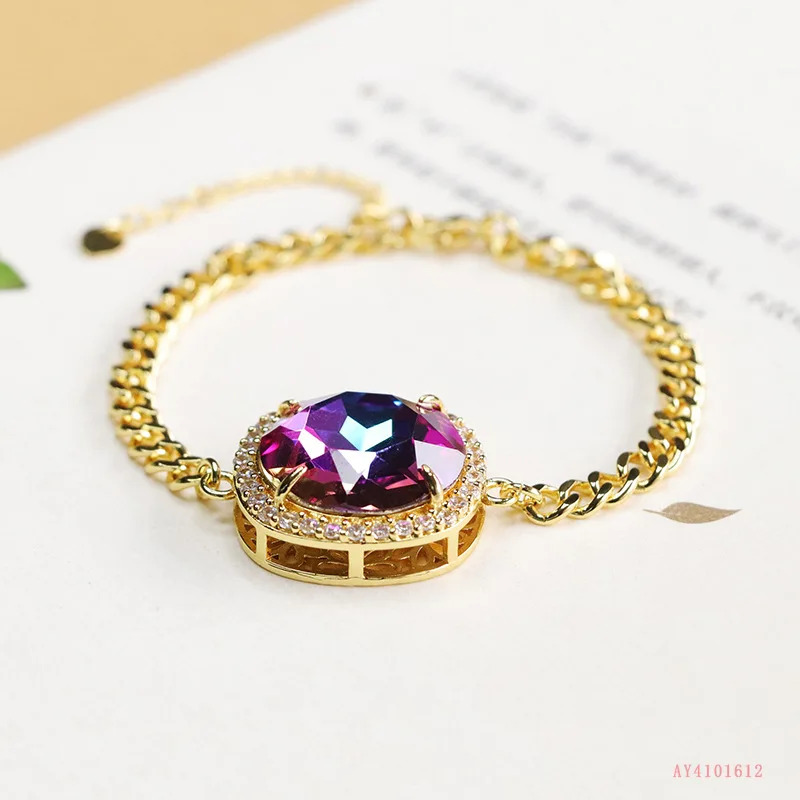 

Fashion Jewelry Purple Glazed Bracelet Glass Bracelet Jewelry Women