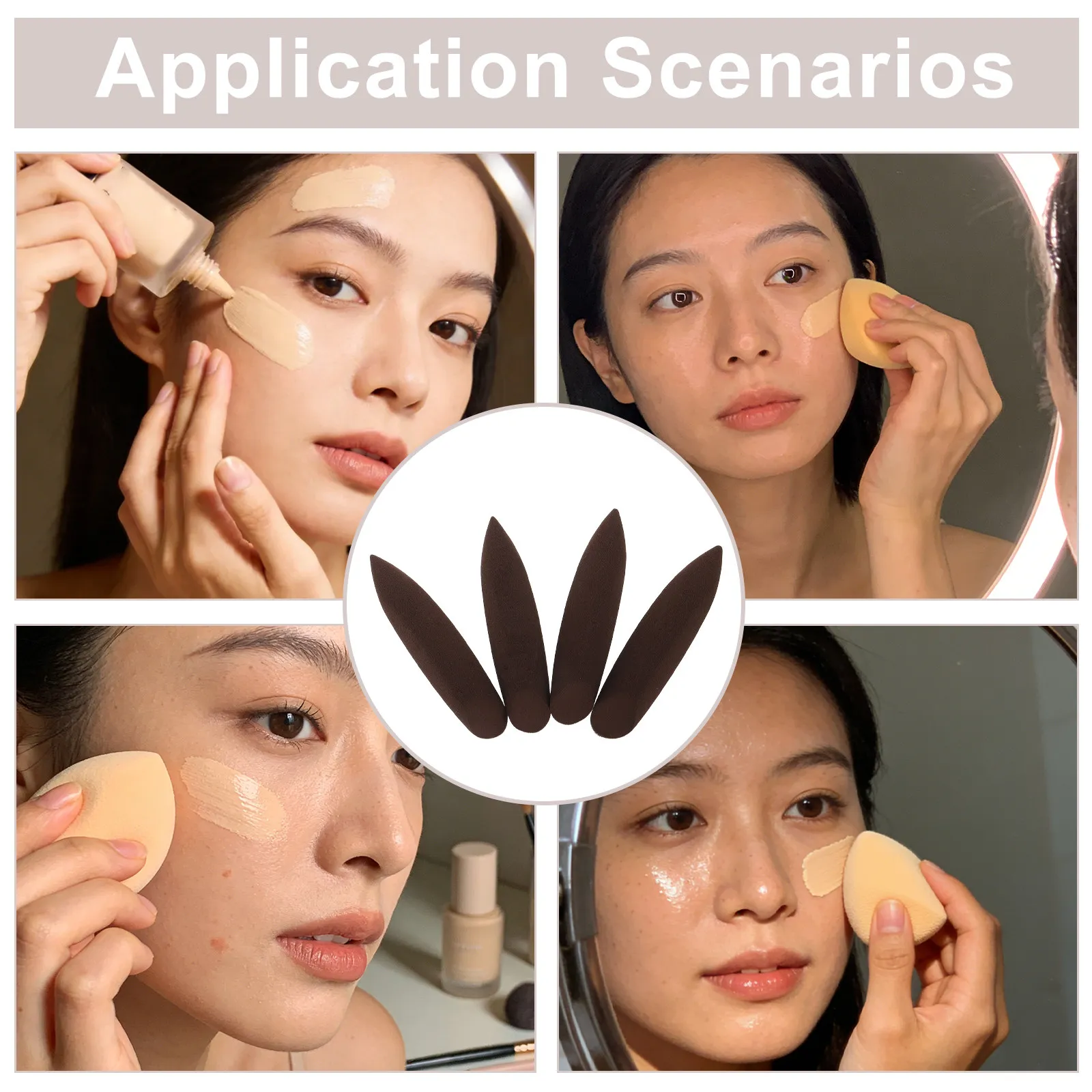 Beauty Sponge Makeup Blender Soft Hydrating Puff Facial Foundation Puff Ideal for Liquid Cream Foundation Sponge