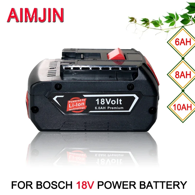 

For Bosch 18V 6000mAh/8000mAh/10000mAh Rechargeable Lithium Ion Battery Power Tools Backup Battery Portable Replacement BAT609