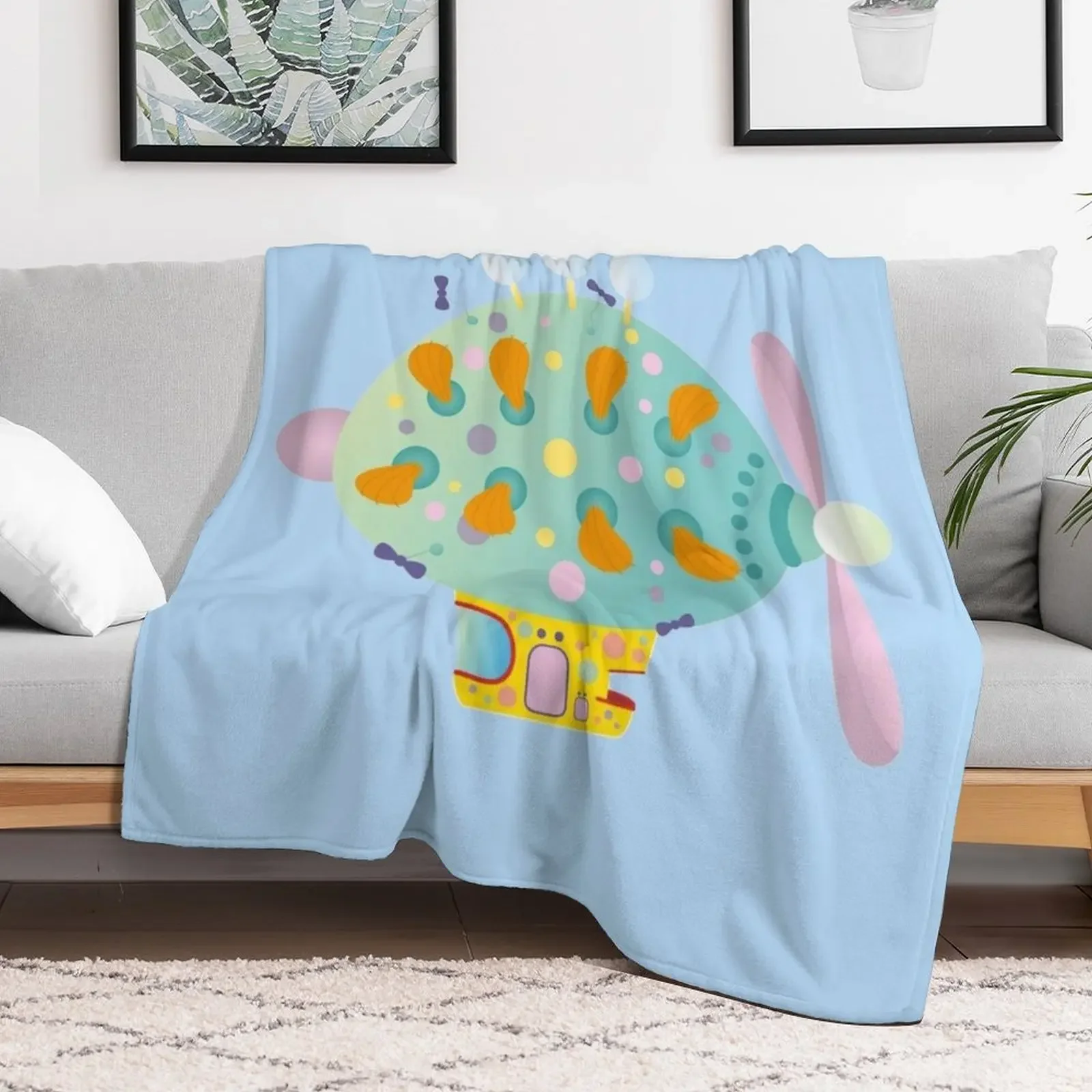 The Pinky ponk zeppelin In the night garden Throw Blanket for winter funny gift Hairy Polar Blankets