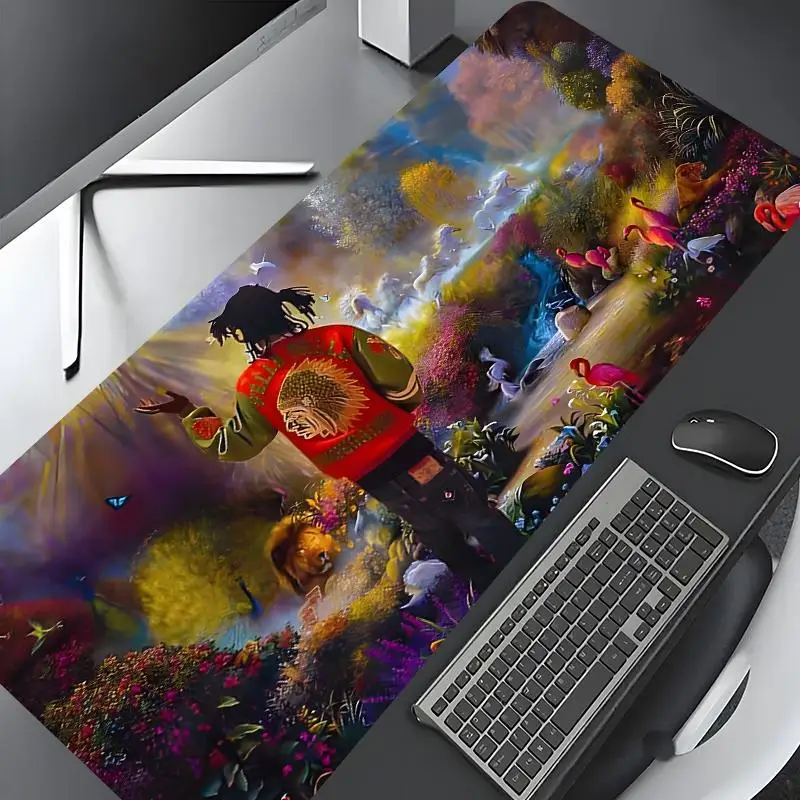 Fantasy World Iron Art XXL Gaming Mouse Pad RGB LED Anti-Slip Washable Extra Large Desk Mat Keyboard Gamer Gift