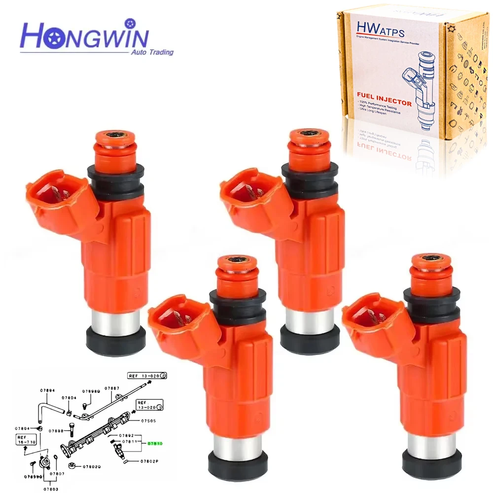 

4pcs Fuel Injector Fits For Mitsubishi Lancer 1.6 Cs3 Glx Signo 1.6 1.8 Ck4 Ck5 MD319791 For Chrysler Sebring Dodge 3.0L