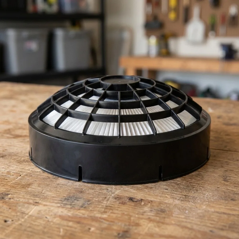 Dome Configuration HEPA Filter for ProTeam Vacuum Systems to Enable Continuous Filtration Without Airflow Loss