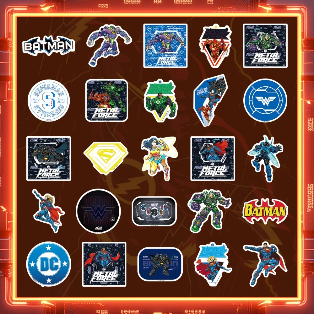 حقيقية 50 قطعة تيار مستمر العدالة الدوري ملصقات باتمان سوبرمان شعار Skateboard بها بنفسك لوح التزلج المحمول الأمتعة الدراجة الهاتف سيارة الشارات اللعب الهدايا #4