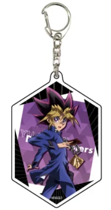 Game Yu-Gi-Oh! Duel Monsters Keychain Doll Anime YuGiOh Yugi Muto Seto Kaiba Katsuya Ryou Bakura Acrylic Keyring for Gift