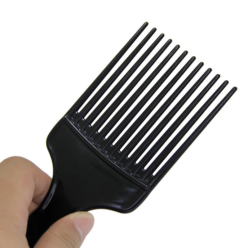 Brede Tanden Borstel Pick Kam Vork Haarborstel Insert Haar Pick Kam Plastic Kammen Voor Krullend Afro Hair Styling Tools Voor vrouwen Mannen