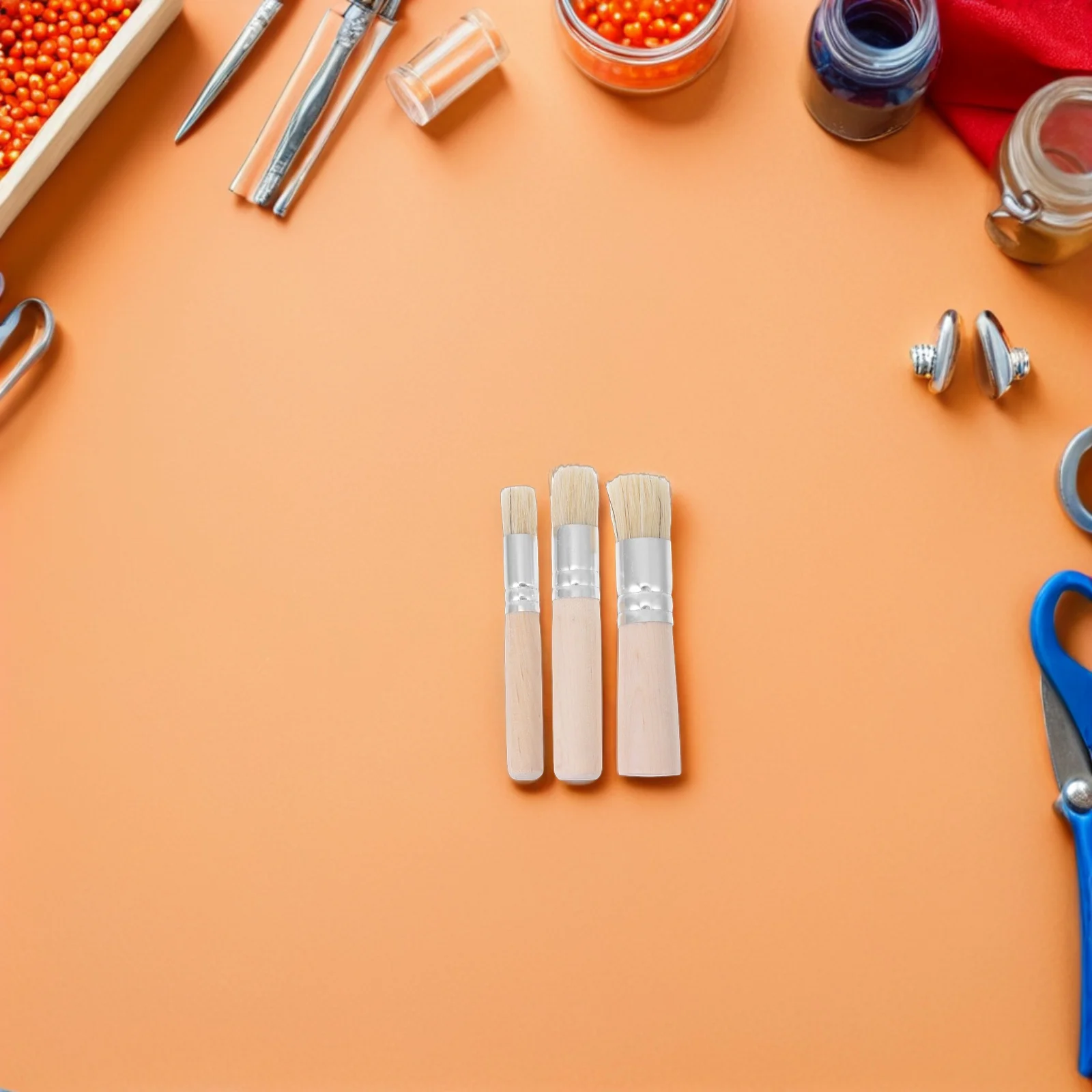 

6Pcs Detail Brushes for Painting Professional Grade Stencil Paint Brushes Set Suitable for Chalk Acrylic Oil Watercolor on