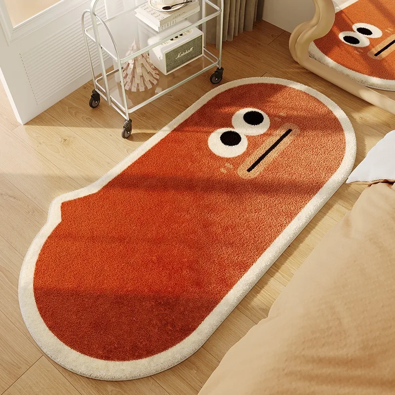 

Creative Funny Bedroom Bedside Carpets Cartoon Long Strip Decorative Rug Comfortable Soft Indoor Home Carpet Cute Plush Foot Mat