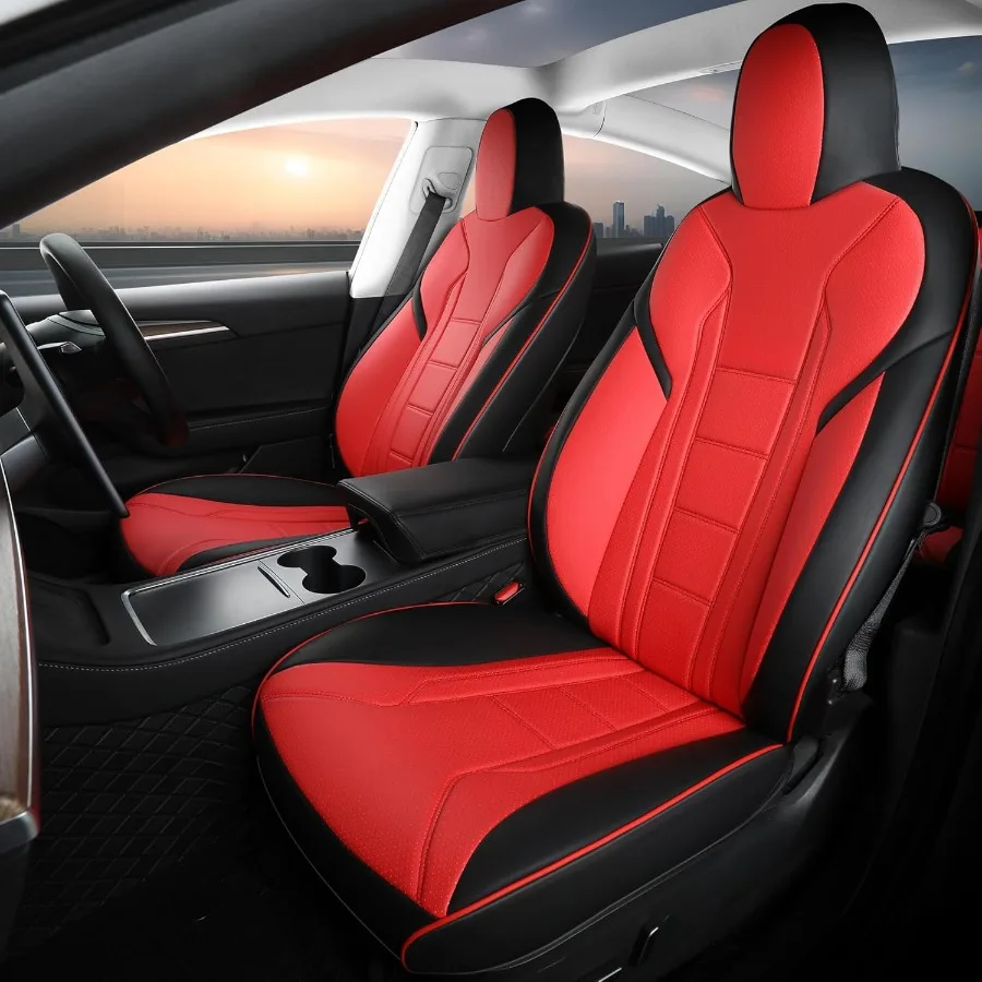 

Customized Seat Cover for Tesla Model 3 2023 2022 2021 2020 2019 2018 2017 Faux Leather Car Seat Cover Full Set Seat Protector